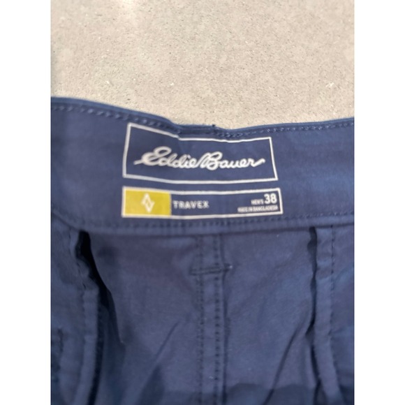 Eddie Bauer Travex Men Size 38 Shorts navy hiking Stretch - Picture 4 of 5